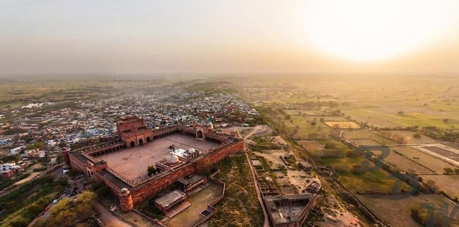 Fatehpur sikri birds eye view